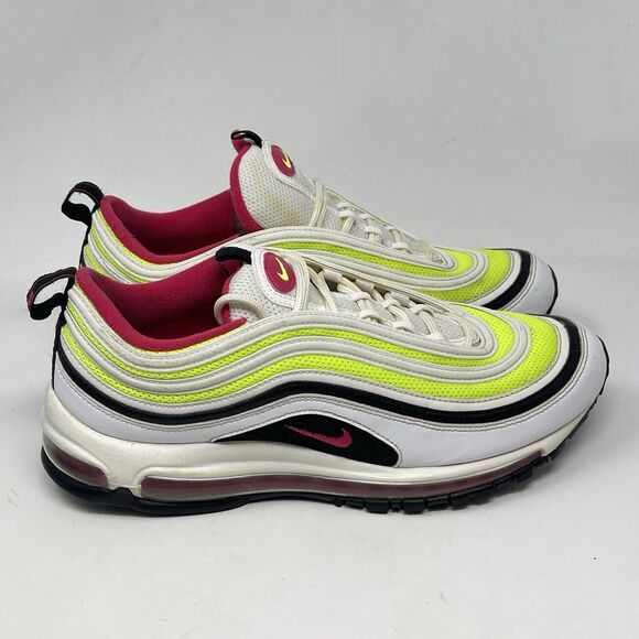 Nike Air Max 97 Sneakers Shoes Mens White Volt Neon Green